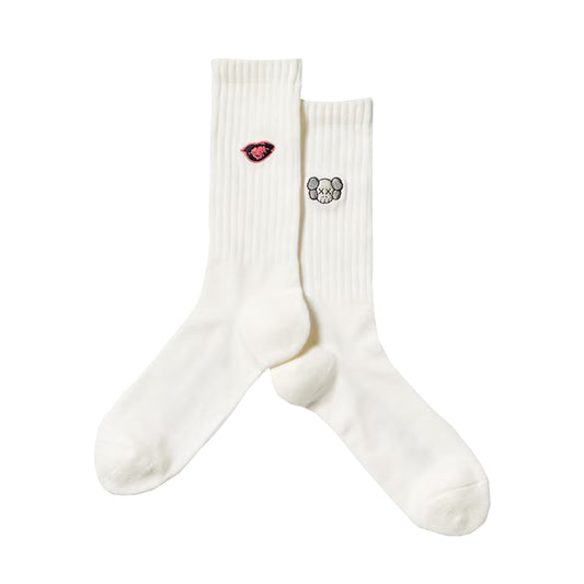 KAWS Uniqlo Warhol Love Socks White