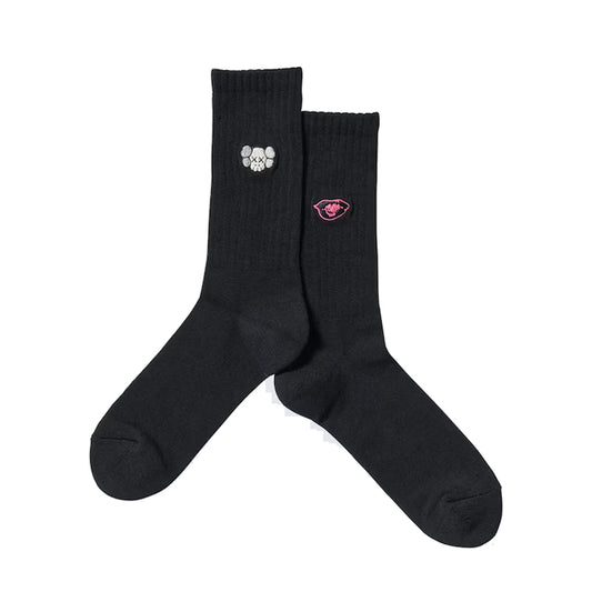 KAWS Uniqlo Warhol Love Socks Black