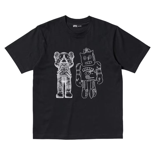 KAWS Uniqlo Warhol Robot Graphic Tee Black