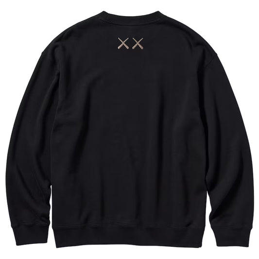 KAWS Uniqlo Crewneck Sweatshirt Black - The Hype Kelowna