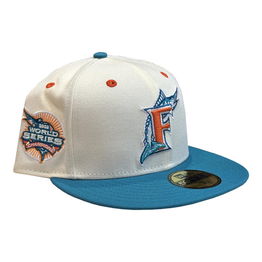 New Era Fitted - Marlins Cream Teal