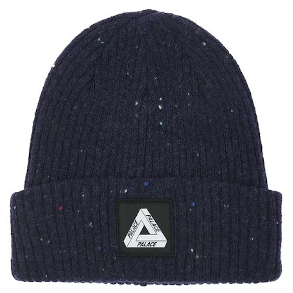 Palace Nepped Tri-Ferg Patch Beanie Navy