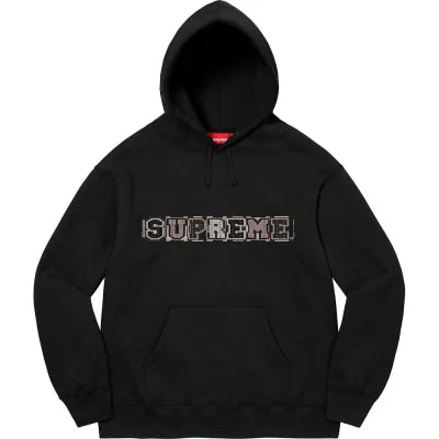 Supreme Beaded Hooded Sweatshirt Black - The Hype Kelowna