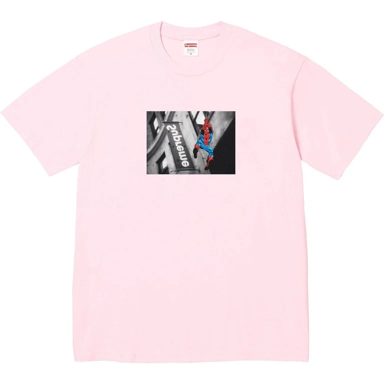 Supreme Spider-Man Tee Light Pink