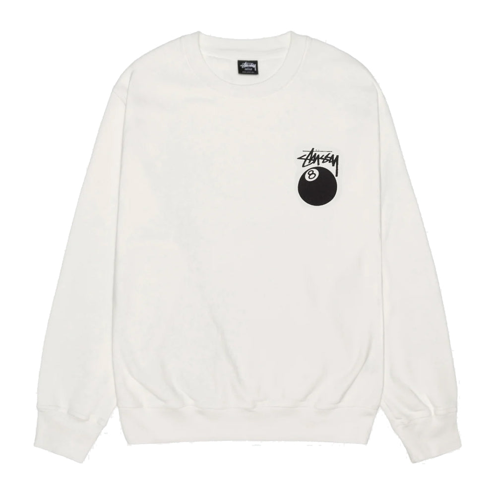 Stussy Crewneck 8 Ball Pigment Dyed Natural