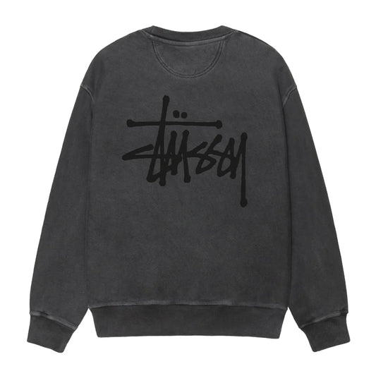 Stussy Crewneck Basic Pigment Dyed Black