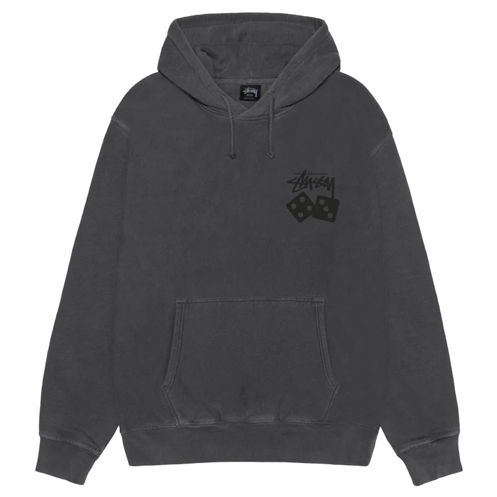 Stussy Hoodie Dice Pigment Dyed Black