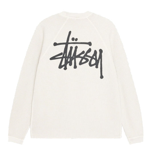 Stussy Longsleeve Tee Raglan Thermal Bone