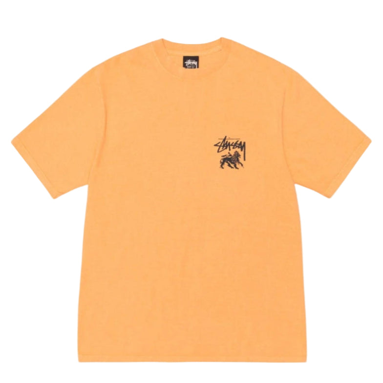 Stussy Tee Rasta Lion Pigment Dyed Orange