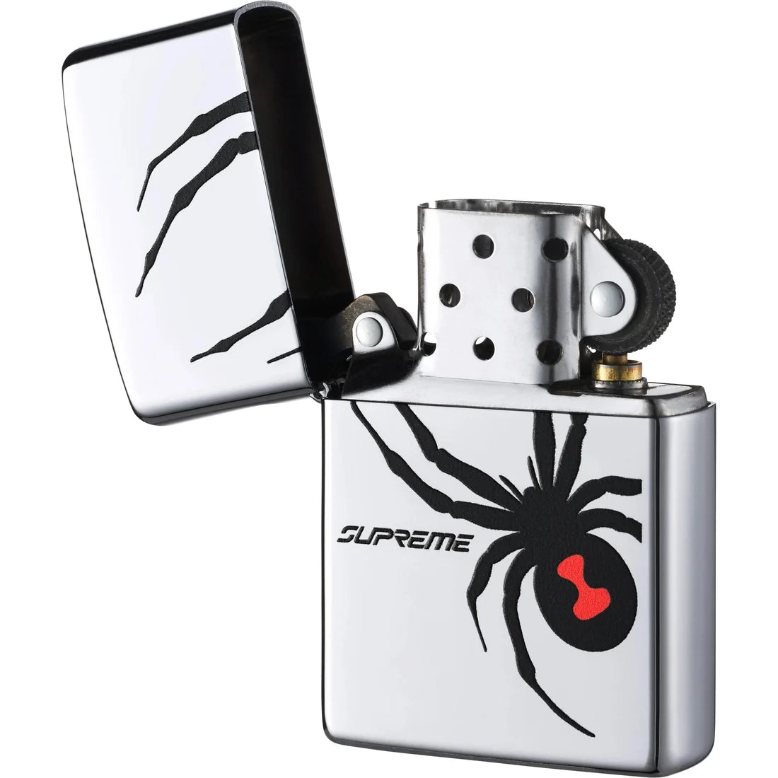 Supreme Spyder Zippo Silver