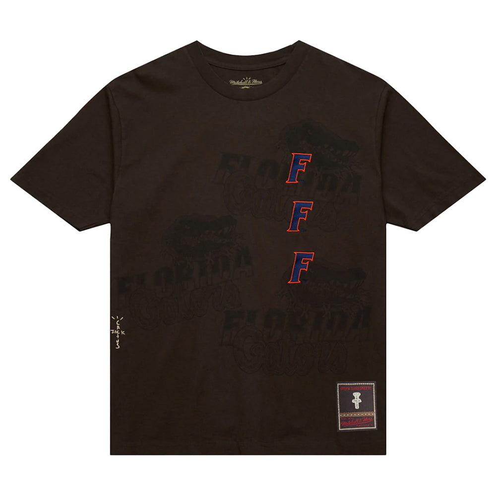 Travis Scott x Mitchell & Ness Florida Gators Seal T-Shirt Brown