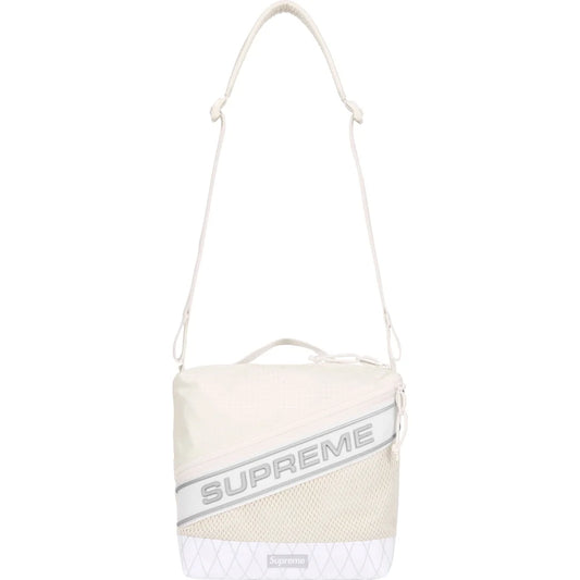 Supreme (FW23) Logo Shoulder Bag White - The Hype Kelowna