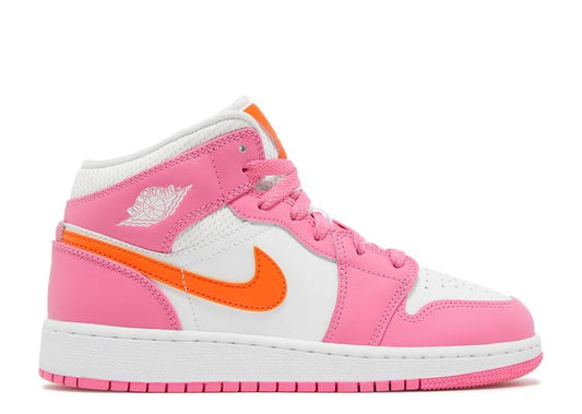 Jordan 1 Mid Pinksicle Safety Orange (GS) - The Hype Kelowna