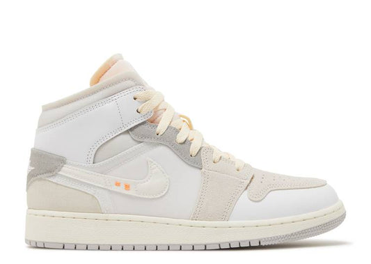 Jordan 1 Mid SE Craft Inside Out White Grey (GS) - The Hype Kelowna