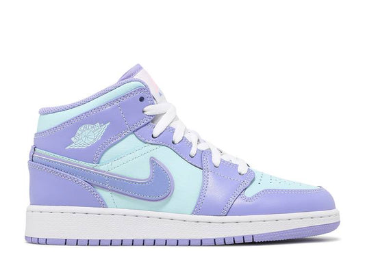 Jordan 1 Mid Purple Aqua (GS) - The Hype Kelowna