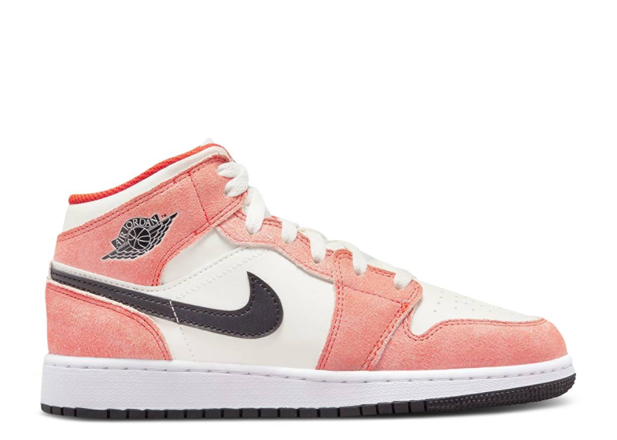 Jordan 1 Mid SE Orange Suede (GS) - The Hype Kelowna