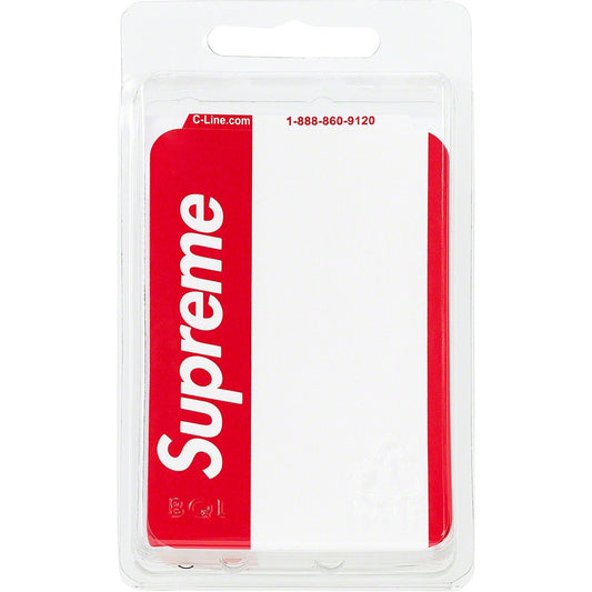 Supreme Name Badge Stickers (Pack of 100) Red - The Hype Kelowna