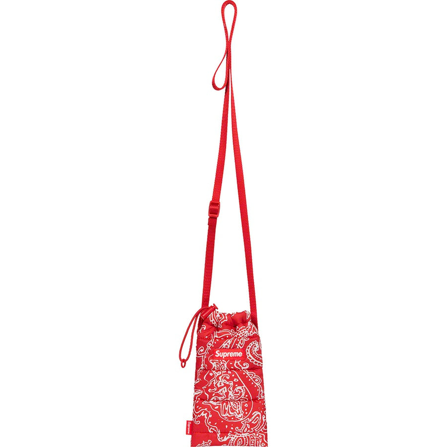 Supreme Puffer Neck Pouch Red Paisley