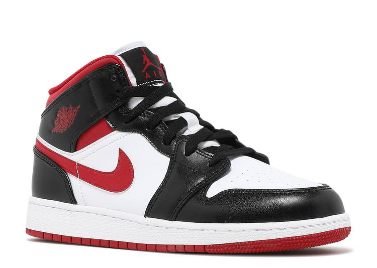 Jordan 1 Mid Gym Red Black White (GS) - The Hype Kelowna