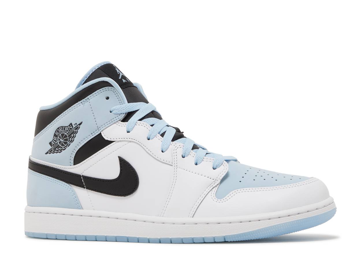 Jordan 1 mid on sale white and blue