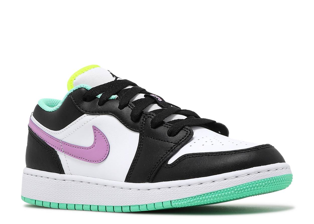 Jordan 1 Low Green Glow Violet Shock (GS) - The Hype Kelowna