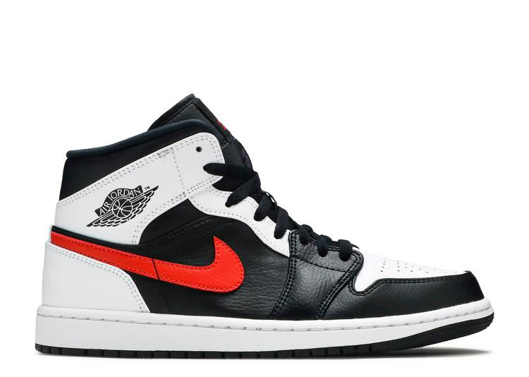 Jordan 1 Mid Black Chile Red White - The Hype Kelowna