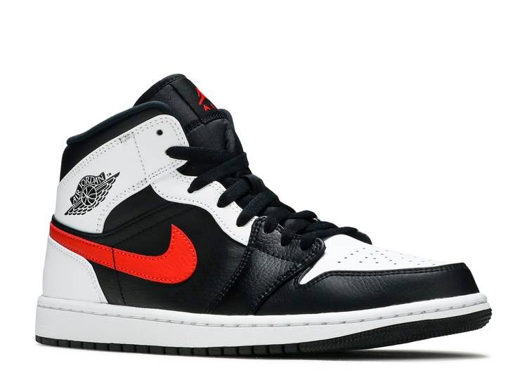 Jordan 1 Mid Black Chile Red White - The Hype Kelowna