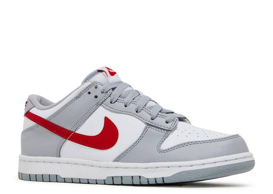 Nike Dunk Low White Grey Red (GS) - The Hype Kelowna