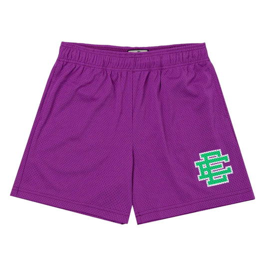 Eric Emanuel Mesh Shorts - Purple/Green - The Hype Kelowna